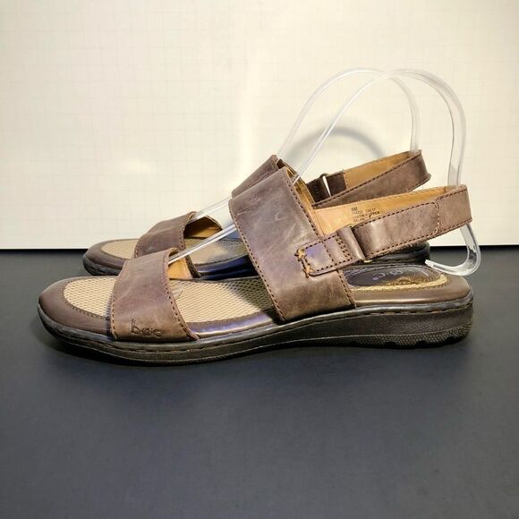 Womens BOC Born Concept Brown Leather Slingback Sandals / Size 8M - Picture 4 of 9